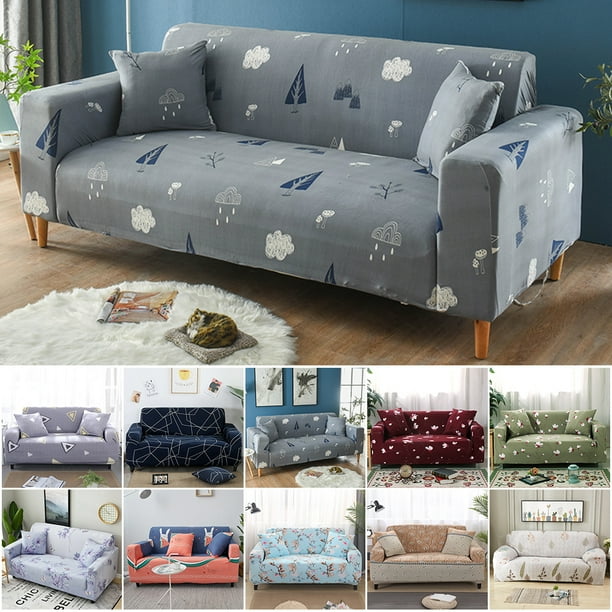 Details about / Sofa Cover Grey Couch Covers 1//2//3//4 Seater Lounge Slipcover Protector Stretch